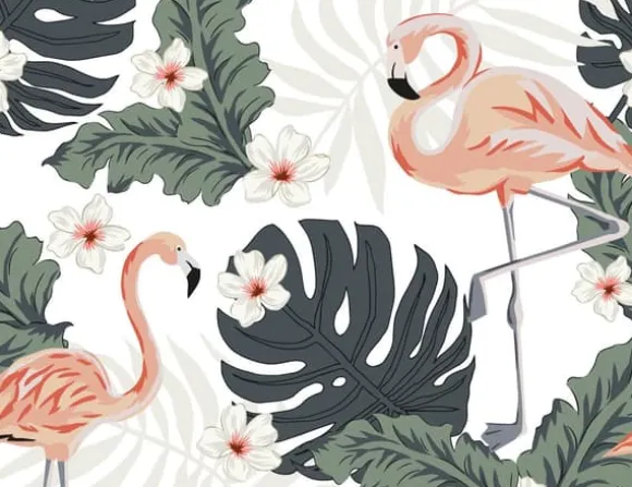 SKÄRBRÄDA I GLAS 52x40 FLAMINGO