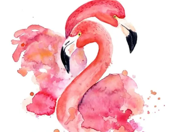 SKÄRBRÄDA I GLAS 52x40 FLAMINGO