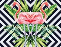 SKÄRBRÄDA I GLAS 52x40 FLAMINGO