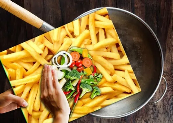 SKÄRBRÄDA I GLAS 52x40 POMMES FRITES