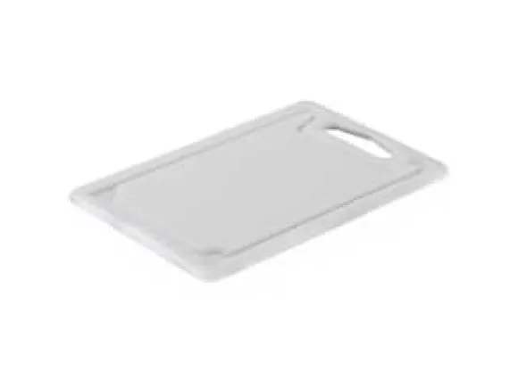 Skärbräda 50x30x2 cm med juice groove Plast Vit