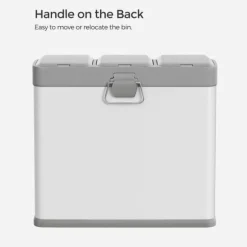Skräpfack - Kök Prullen Bin - Metal Pedal Bin - 3 -in -1 bin - 24 liter - Avfallsseparation - Avfallsseparationssystem