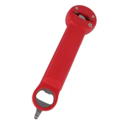 Skruv med justerbar lock i rostfritt stål 3 i 1 multifunktionell indragbar burk Flasköppnare Pop Fliköppnare Extra öppningsverktyg för flask Röd