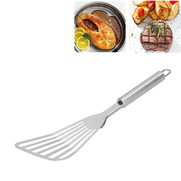 Slitsad Fiskspatel Tjock Polerad Fiskvändare Flipper för Kök Camping Restaurangspatel