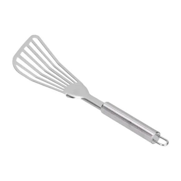 Slitsad Fiskspatel Tjock Polerad Fiskvändare Flipper för Kök Camping Restaurangspatel