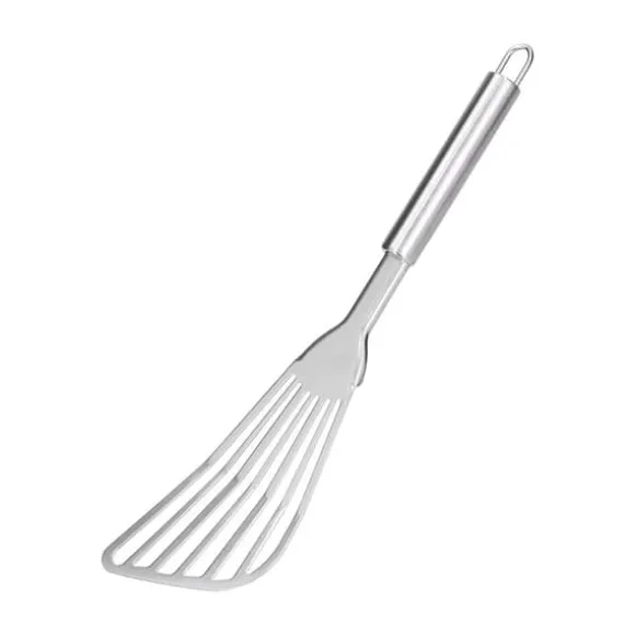 Slitsad Fiskspatel Tjock Polerad Fiskvändare Flipper för Kök Camping Restaurangspatel