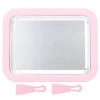 Snabbglassmaskin Pan Roll Frozen Yoghurt Sorbet Gelato Familjekul Hälsosam hemlagad DIY-glass Liten aluminiumlegeringspanel Rosa