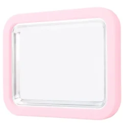 Snabbglassmaskin Pan Roll Frozen Yoghurt Sorbet Gelato Familjekul Hälsosam hemlagad DIY-glass Liten aluminiumlegeringspanel Rosa