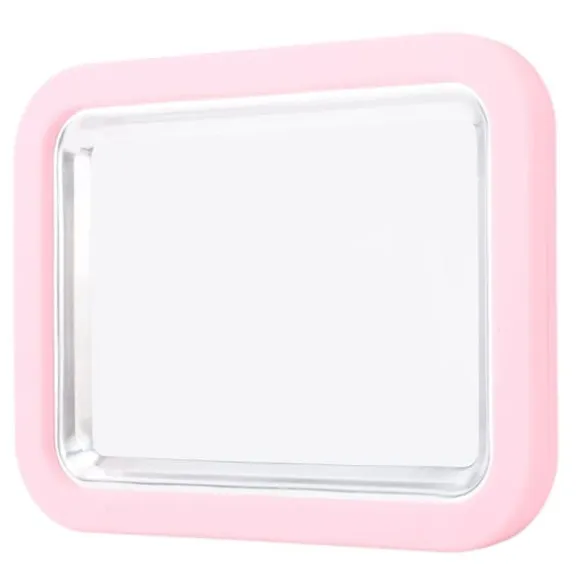 Snabbglassmaskin Pan Roll Frozen Yoghurt Sorbet Gelato Familjekul Hälsosam hemlagad DIY-glass Liten aluminiumlegeringspanel Rosa