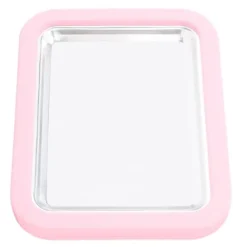 Snabbglassmaskin Pan Roll Frozen Yoghurt Sorbet Gelato Familjekul Hälsosam hemlagad DIY-glass Liten aluminiumlegeringspanel Rosa