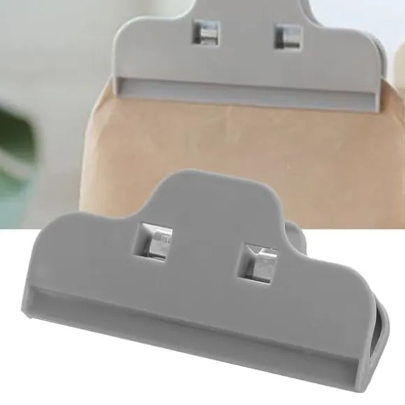 Snack Bag Clip Mat Friskhet Clip ABS Plast Multifunktionellt paket Chip Tätningsverktyg för hem kök Grå