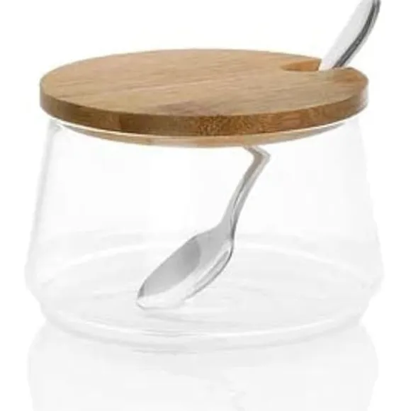Sockerskål i glas - ANDREA HOUSE - Babu - 250 ml - Transparent - Rund