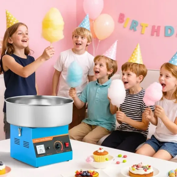 Sockervaddsmaskin 1000W, Kommersiell Elektrisk, Robust och Blå Design