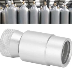 Soda CO2 Adapter Ventilkopplingssats ASA 1/4BSPP-TR21-4 Fyllningstillbehör Silver