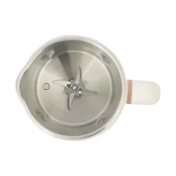 Sojamjölksberedare & Mixer - Bordsmodell - 1 l - 304 rostfritt stål - 10 blad - 30000 varv/min - 600 W värme - 220 V EU-kontakt - Elfenbensvit