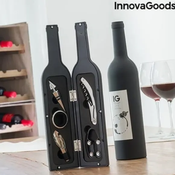 Sommelier-kit i form av en vinflaska (5 stycken) - Bar och oenologitillbehör