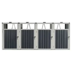 Sopkärlsskjul Tarbek avfallsskjul soptunneskydd plats för 4 sopkärlar 121x292x82 cm antracit [pro.tec]