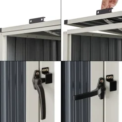 Sopkärlsskjul Tarbek avfallsskjul soptunneskydd plats för 4 sopkärlar 121x292x82 cm antracit [pro.tec]