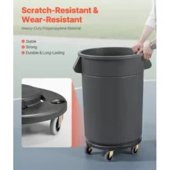 Soptunnedolly, 45,5x15,5 cm, Svart, Extra robust