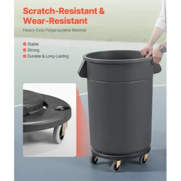Soptunnedolly, 45,5x15,5 cm, Svart, Extra robust