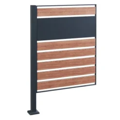 Soptunnesskydd Uusikaupunki 120x83x11 cm trämönster [en.casa]