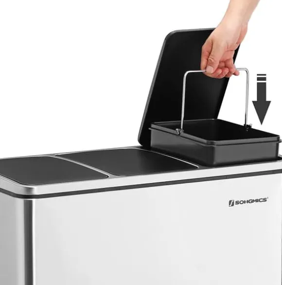 Sorteringskärl - Pedalhink 3 fack 54 Litre (3 x 18 L)