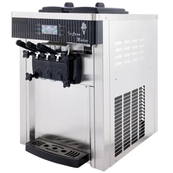 Speiseeisbereiter Vit Eismaskin 2200 W, 2 x 6 L Bordmaskin för glass, 220 V, med äggställ i rostfritt stål.