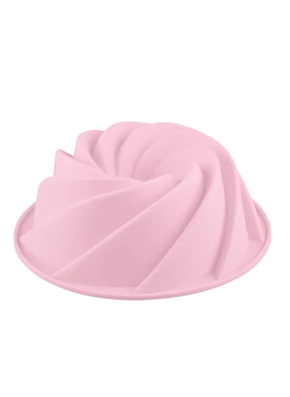 Spiral Bakform Sockerkaksform Silikonform Tårtform Lila/Röd