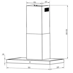 Spiskåpa 90 cm Svart Berdsen BT-218