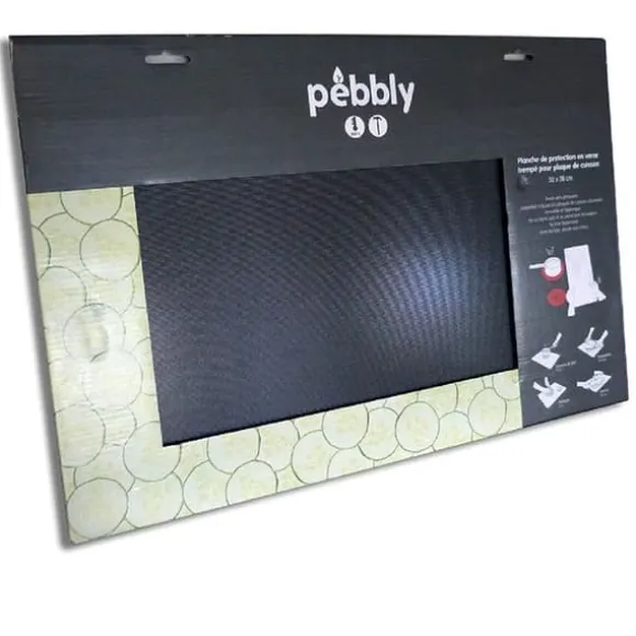 Spisplatta skydd - Pebbly Kitchen - 57 x 50 cm - Svart - Kökstillbehör