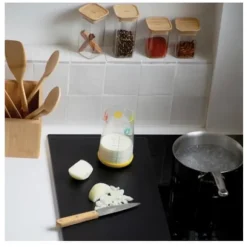 Spisplatta skydd - Pebbly Kitchen - 57 x 50 cm - Svart - Kökstillbehör