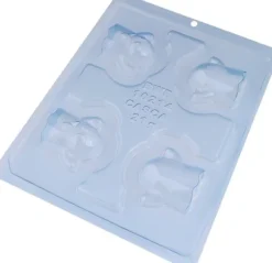 Spökformad 3D Chokladform - 3-delad Silikonform för Halloween Pralinform