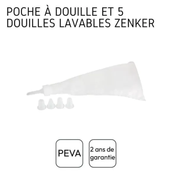 Spritspåse med 5 plastmunstycken 28 cm Zenker Smart Pastry