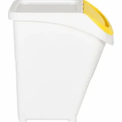 Stapelbara soptunnor med lock - 3 st | Färg: Vit | Volym: 120 L