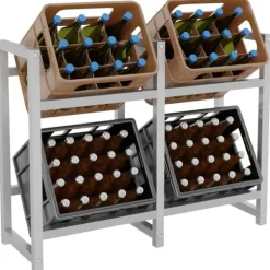 Stapel med 4 lådor dryckesställ 31 x 91 x 75 cm