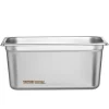 Steam Table Pan, 1/3 storlek med lock, 32,8x17,8x14,8 cm, rostfritt stål, förvaring