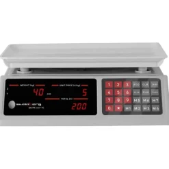 Steinberg Systems - Kontrollvåg - 40 kg / 2 g - 33,7 x 23,1 x 0,6 cm - Vägningsbricka i ABS-plast