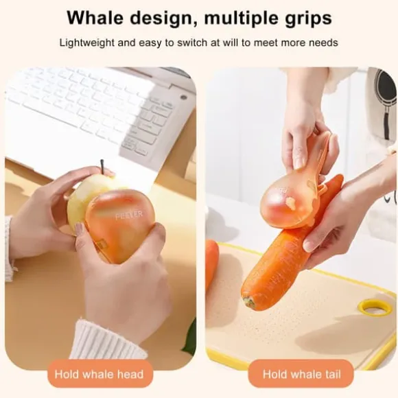 Söt Fruktskalare Rostfritt Stål Grönsaksskalare Multifunktionell Potatisskalare för Kök Orange