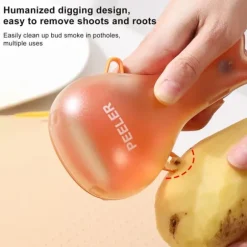 Söt Fruktskalare Rostfritt Stål Grönsaksskalare Multifunktionell Potatisskalare för Kök Orange