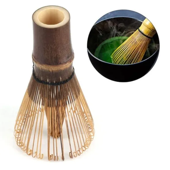 80-stifts naturlig bambu chasen matcha visp grönt tepulverborste verktyg