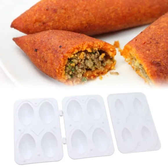2 st köttbulleform manuell köttfärslimpaform processor tillverkare DIY press fyllning matlagningsverktyg 4 rutnät