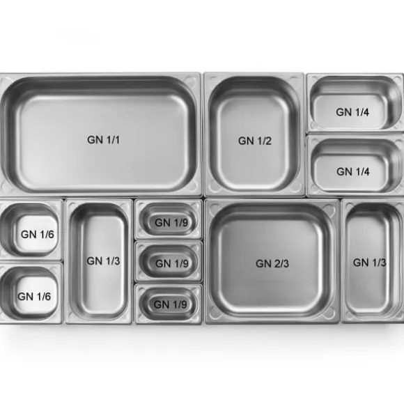 Stållock till GN Kitchen Line med utskärning för GN 1/2 slev - Hendi 806937