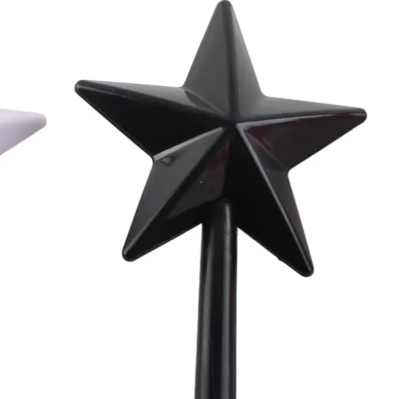 3st Magiska Salt Peppar Shakers Stjärnformade Trollstav Salt Peppar Shakers Magiska Stick Påfyllningsbara kryddor Kryddor Dispenser Rosa Svart Vit