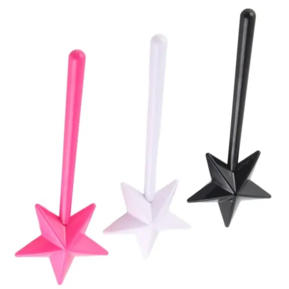 3st Magiska Salt Peppar Shakers Stjärnformade Trollstav Salt Peppar Shakers Magiska Stick Påfyllningsbara kryddor Kryddor Dispenser Rosa Svart Vit