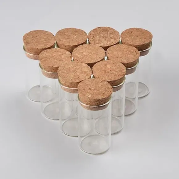 20 st 15 ml liten 30 * 40 mm transparent glasflaska kork tom hantverk dekorativ flaska mat saffransburk liten flaskburk