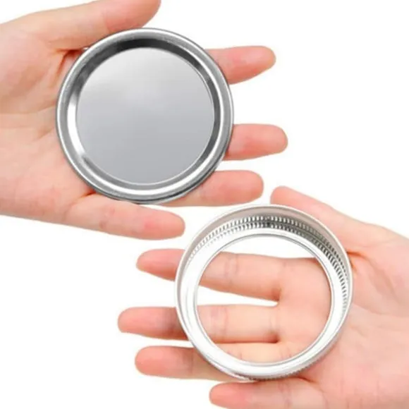 3 st 86 mm metalllock med ringar, konserveringslock med bred mynning för fester och hem