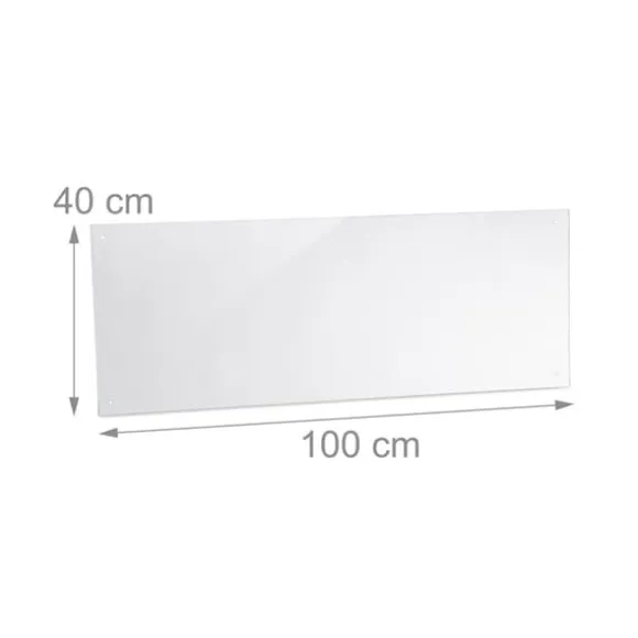 Stänkskydd för kök, 40x100 cm, Transparent