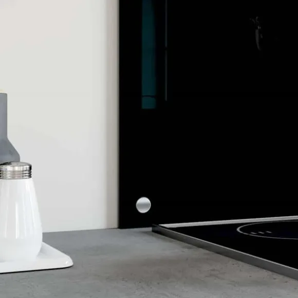 Stänkskydd i härdat glas 2-pack | Färg: Svart | Storlek: 70x50 cm