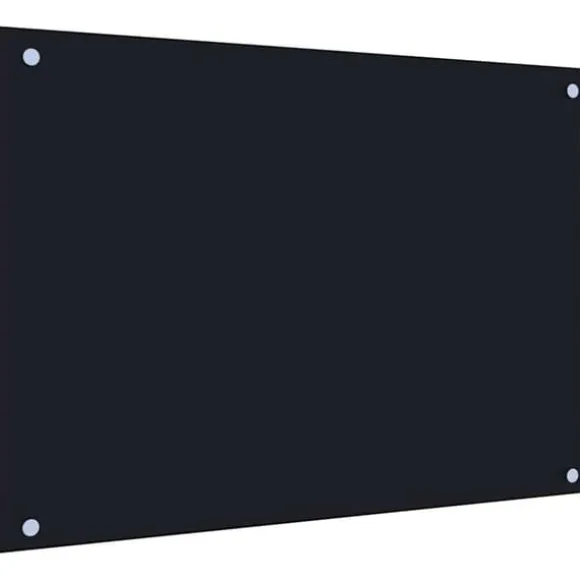 Stänkskydd i härdat glas 2-pack | Färg: Svart | Storlek: 70x50 cm