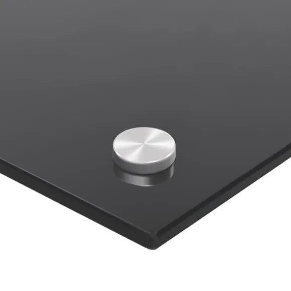 Stänkskydd i härdat glas 2-pack | Färg: Svart | Storlek: 70x50 cm